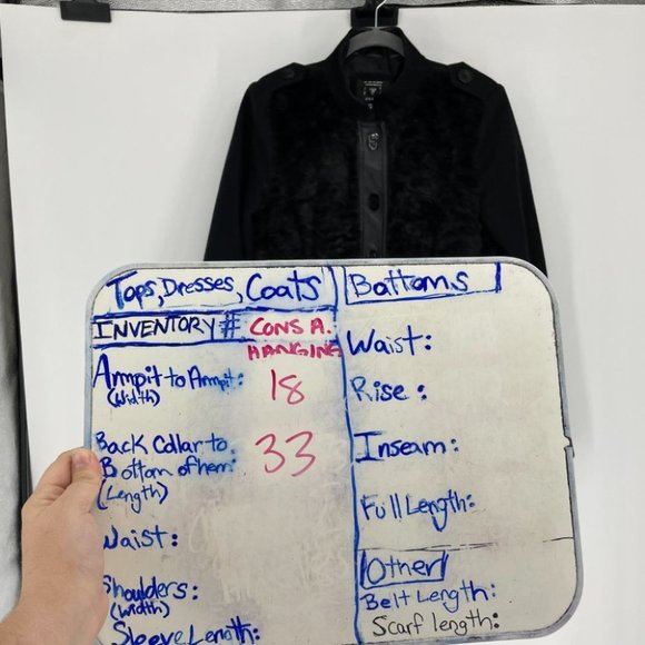 Guess Black Wool blend Faux Fur Latch button close jacket - Picture 14 of 15